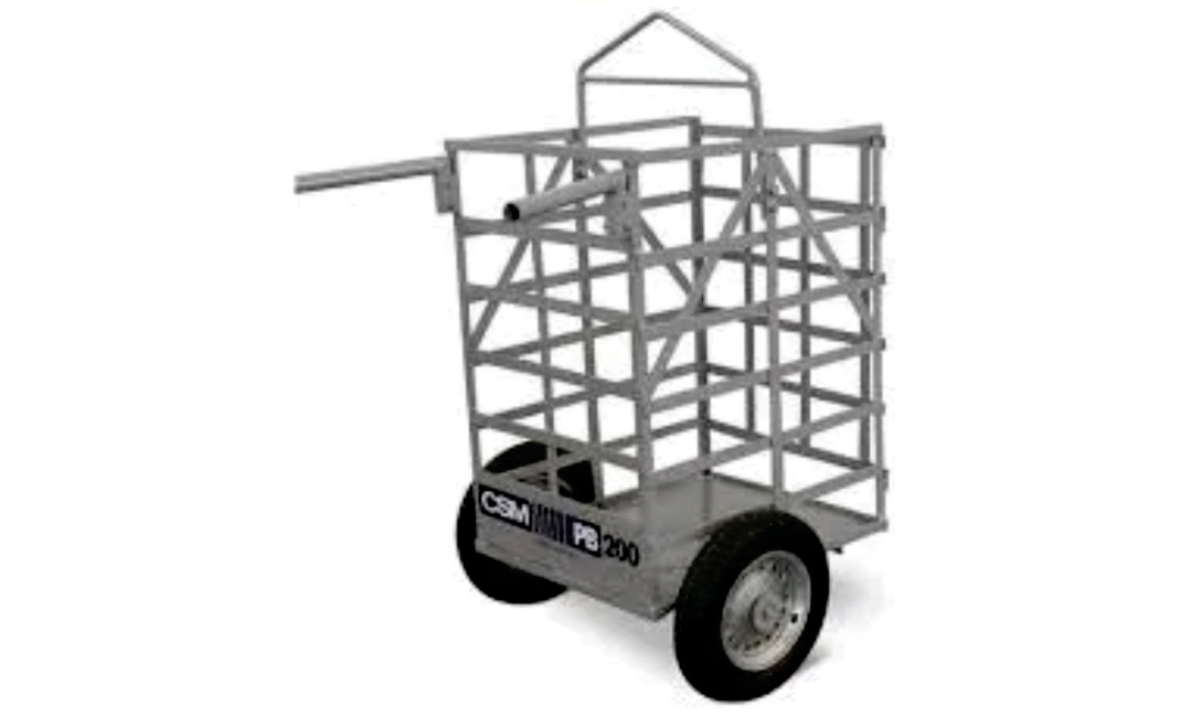 carrinho cesto para blocos